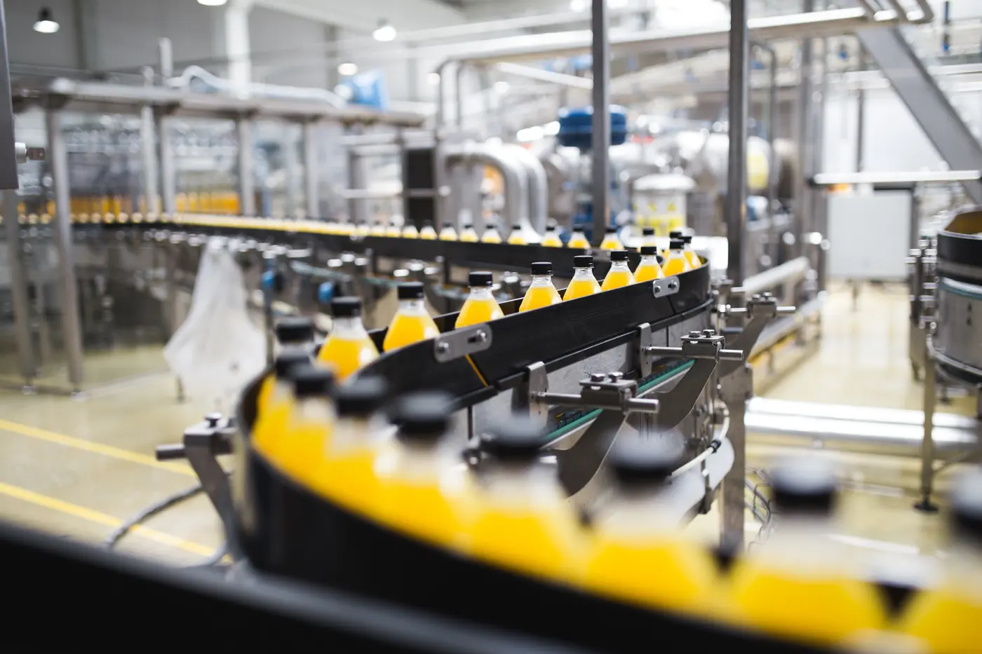 Linha de produção em uma fábrica